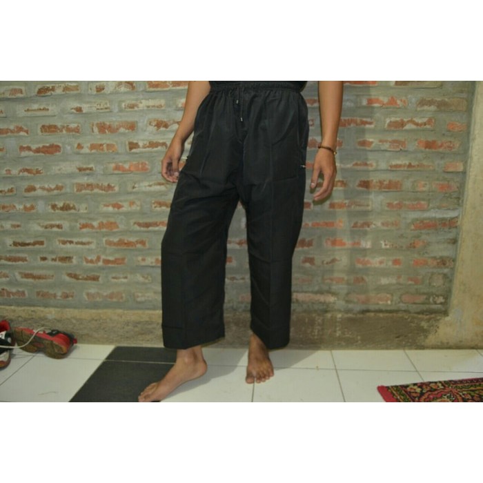Celana Panjang Pangsi Sirwal Komprang Shalat Silat Fashion Pria Wanita - Putih, M