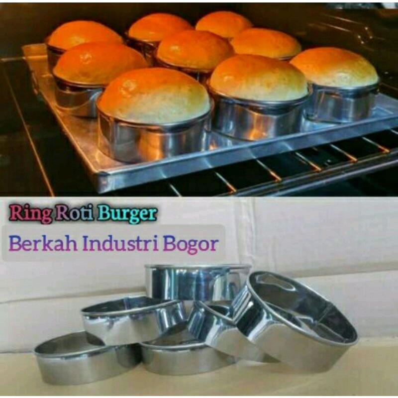 Cetakan Roti Burger/Hotdog Uk-10 Cm Dan 12 Cm Ring Cutter/Ring Bulat/Cetakan Roti Manis/Kue/Alat Baking/Alat Dapur/