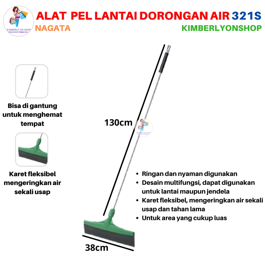 Alat Pel Lantai Weffer Dorongan Air Karet 321S Nagata