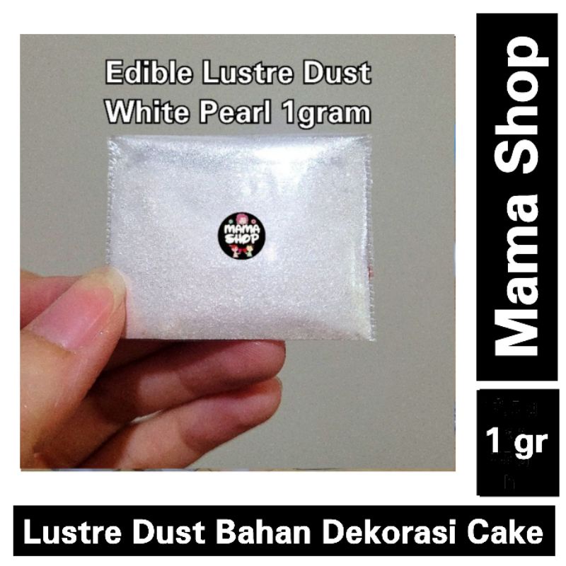 LUSTRE DUST GOLD EMAS SILVER WHITE PEARL 1 GRAM EDIBLE HIASAN KUE FONDANT FONDAN CAKE ULTAH BIRTHDAY CAKE