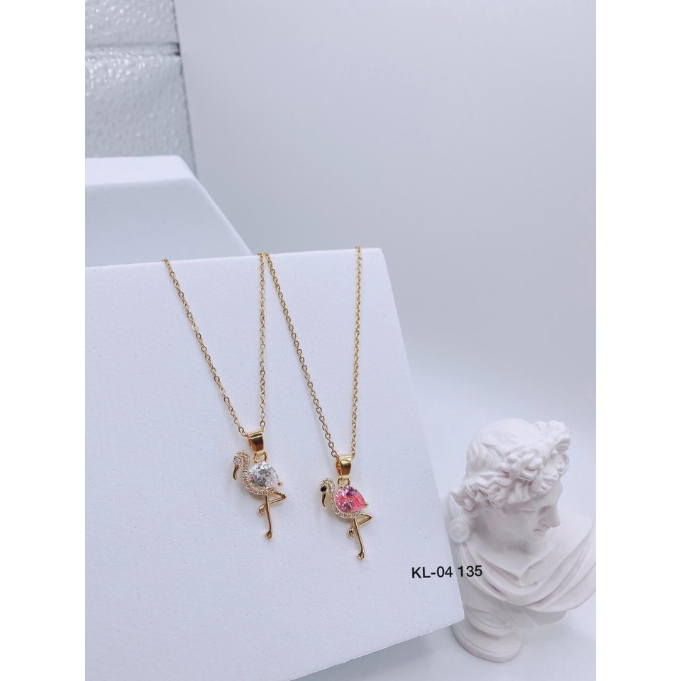 COD! kalung titanium anti karat/ kalung flamingo titianium import