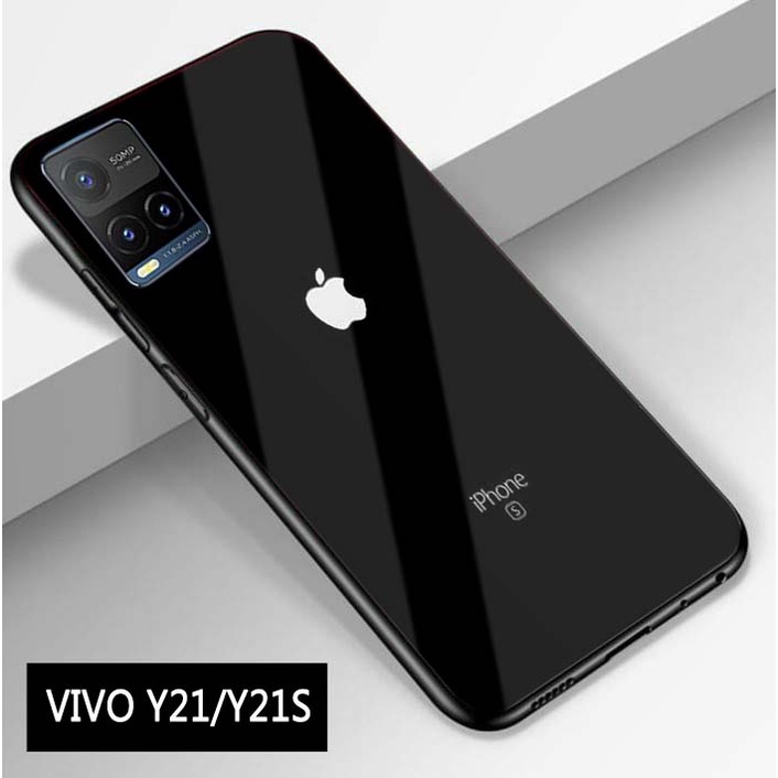 Softcase Glass Kaca Vivo Y21 Y21S - K01 - Casing Hp Vivo Y21 Y21S - Case Hp Vivo Y21S - Sofcase Hp V