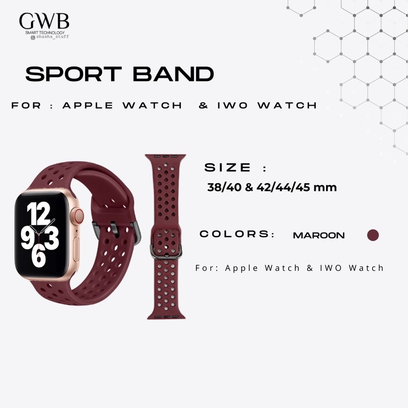 SPORT BAND FOR APPLE WATCH &amp; IWO WATCH