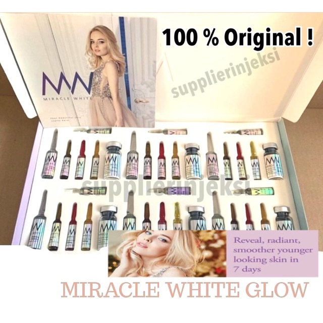 TERBARU  Ada Barcode  BOX GLOW IMPROVE MIRACLE WHITE infus whitening pink suntik putih pemutih