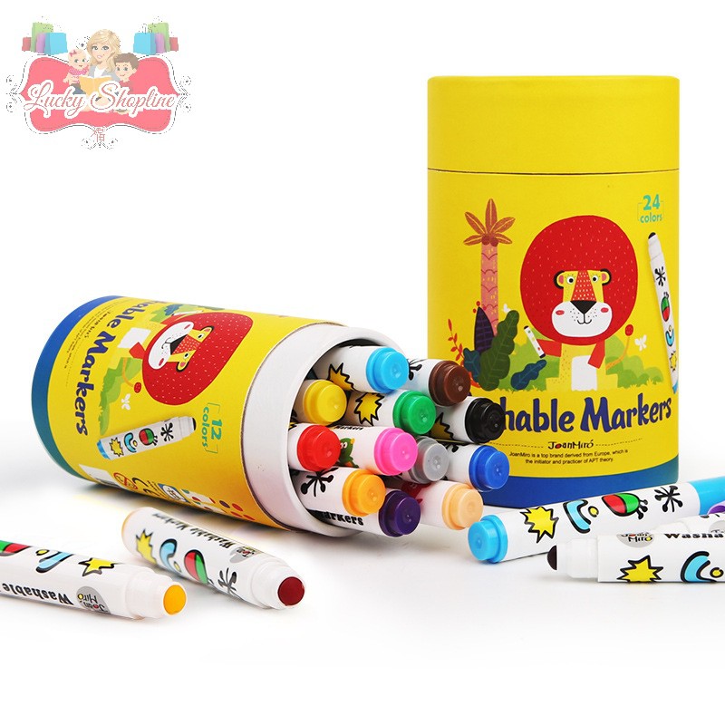 [BIG SALE] Joan Miro Babyroo Washable MARKER 12 and 24 color spidol warna spidol anak keren