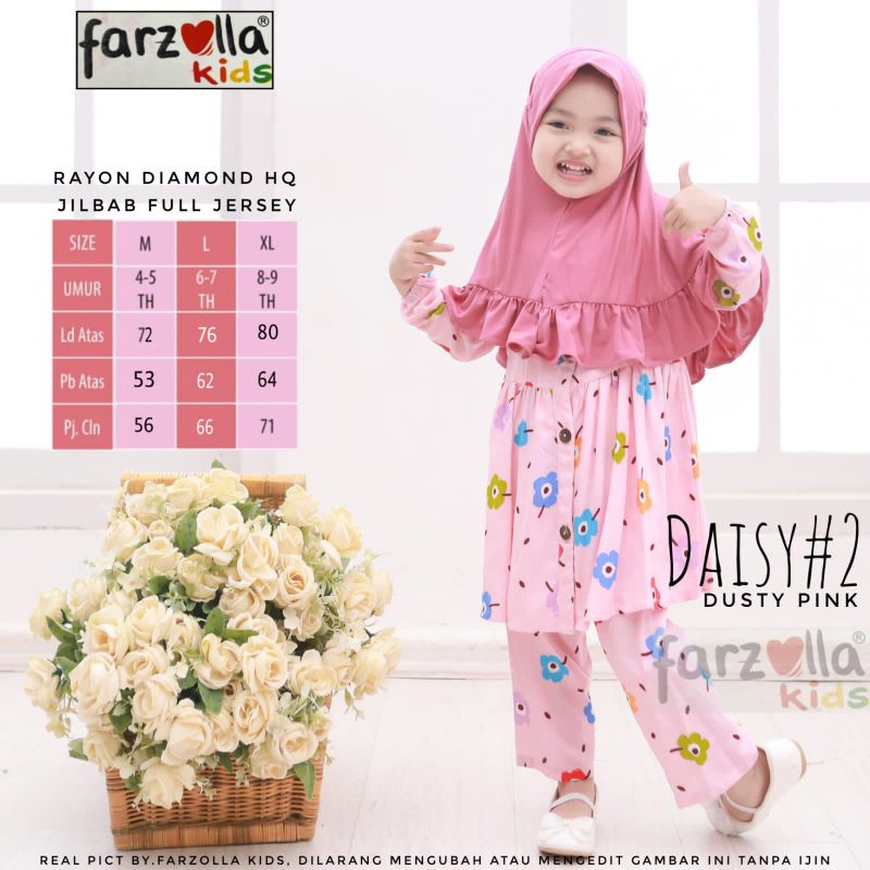 pakaian muslim anak perempuan - daisy set
