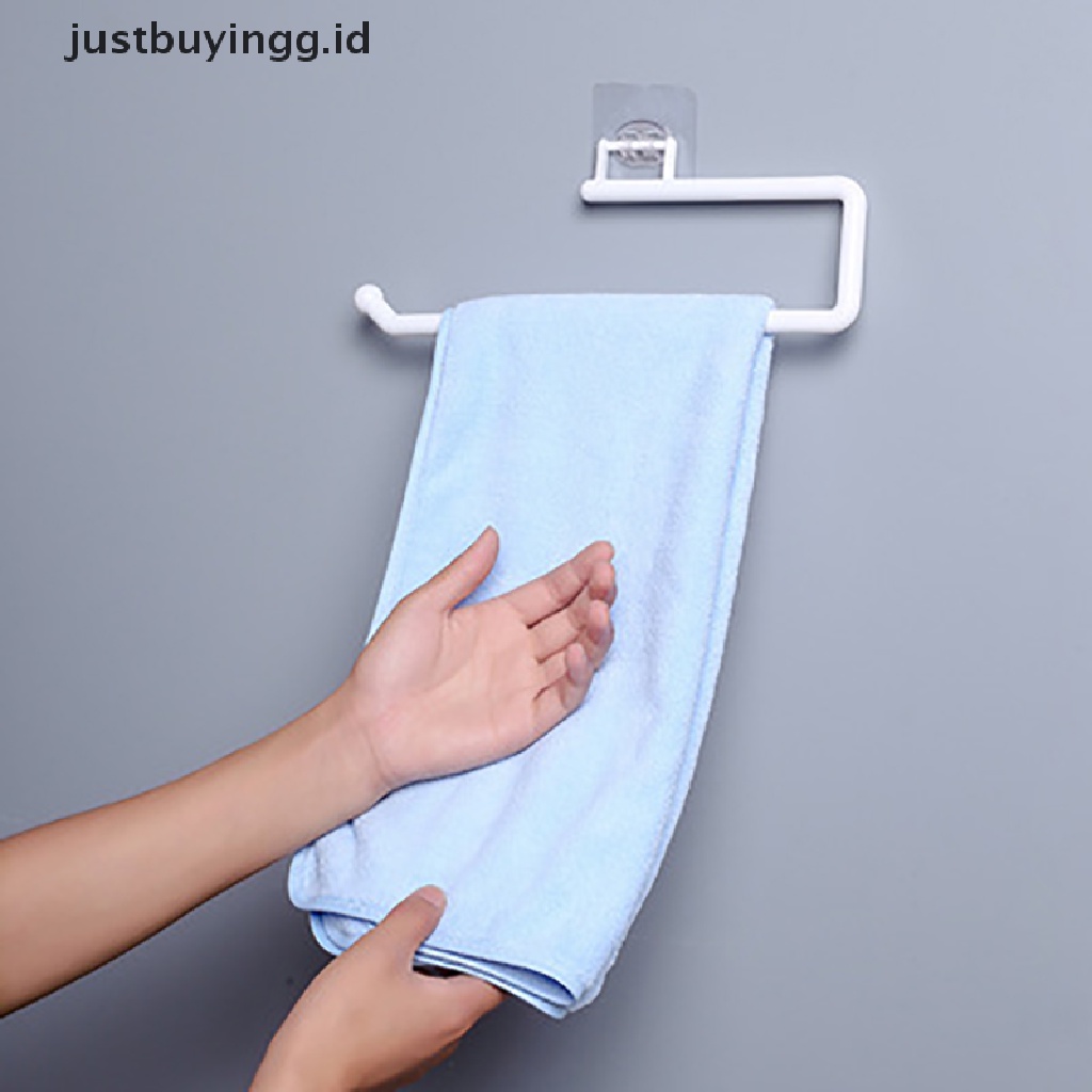 Justbuyingg.Id Rak Kait Gantung Holder Tisu Gulung / Handuk Untuk Pintu Lemari Dapur / Kamar Mandi