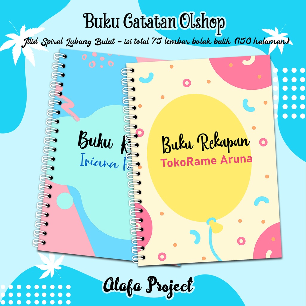 

Alafaproject Buku Catatan Olshop 009-010 / Buku Penjualan / Buku Rekap Penjualan Jilid Spiral