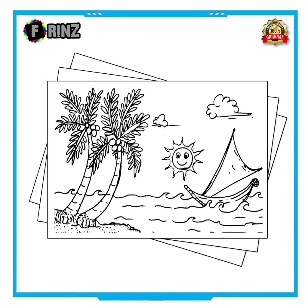 Gambar Sketsa Mewarnai ~ 17 . Pemandangan Part 1 / Seketsa Lukis / Drawing Sketch / Menggambar-18