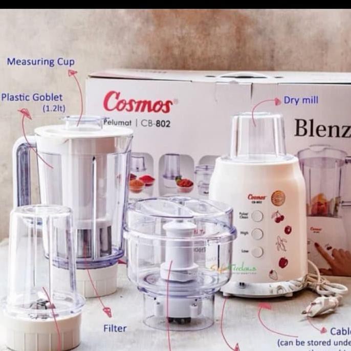 Blender Cosmos 4In1 Cb 802. Blender +Coper+Saringn+Mil Bumbu - Promo 