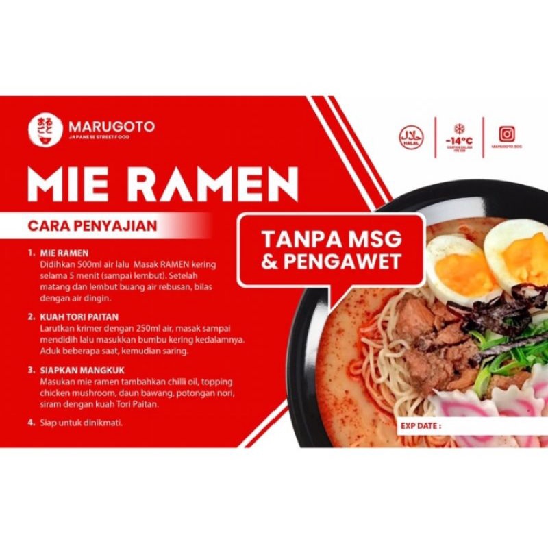 

MIE RAMEN Frozen Food Marugoto