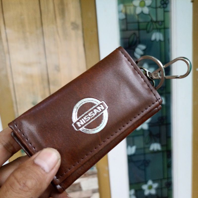 gantungan kunci mobil Nissan lipat 3 elegan dompet STNK mobil
