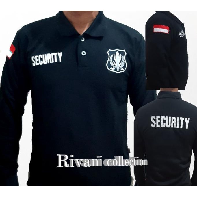 kaos security lengan panjang-baju security-kaos security-baju satpam TERPOPULER