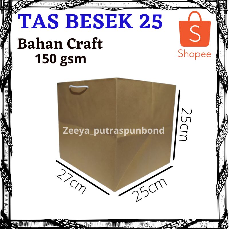 

PAPERBAG COKLAT BESEK 25 BAHAN CRAFT 150gsm