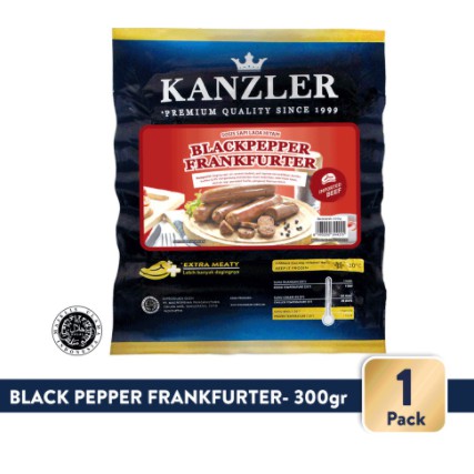 

Sosis Kanzler Blackpepper Frankfurter 300gram