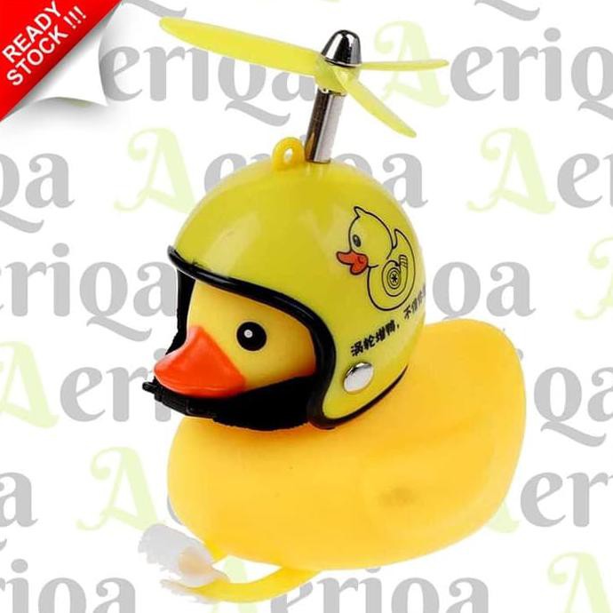 Siap Kirim Yellow Helmet Duck - Boneka Bebek Helm Baling-Baling Motor / Sepeda 13R Murah