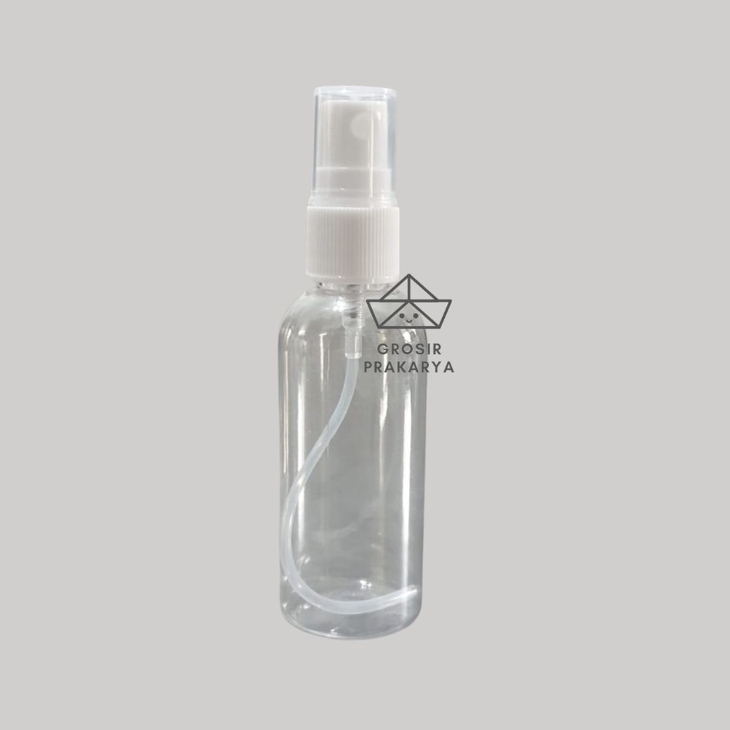 Spray Bottle 60ml Botol Semprotan Air Sprayer Bahan PET Bening Wadah Cairan Kemasan Kosong Tempat  Liquid Berkualitas Bagus Isi Ulang Good Quality Transparan Plastic Hand Sanitizer Plastik Clear Import Grosir Prakarya Malang