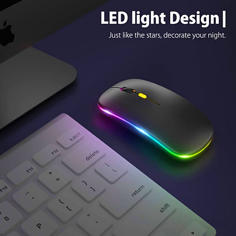 New bluetooth dual-mode wireless mouse charging mute computer notebook office gaming luminous mouse 2.4G