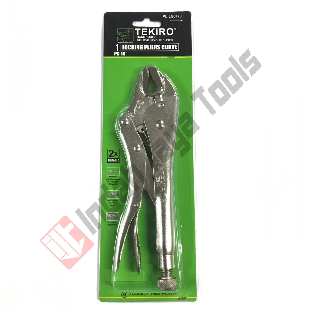 TEKIRO Tang Buaya Bengkok 10 Inch - Vice Grip Locking Pliers Tang Jepit