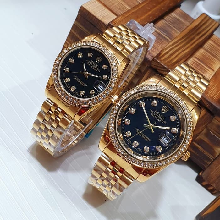 JAM TANGAN COUPLE ROLEX OYSTER WANITA ORIGINAL DATE ANALOG WANITA ADA 3 WARNA GRATIS ONGKIR MURAH