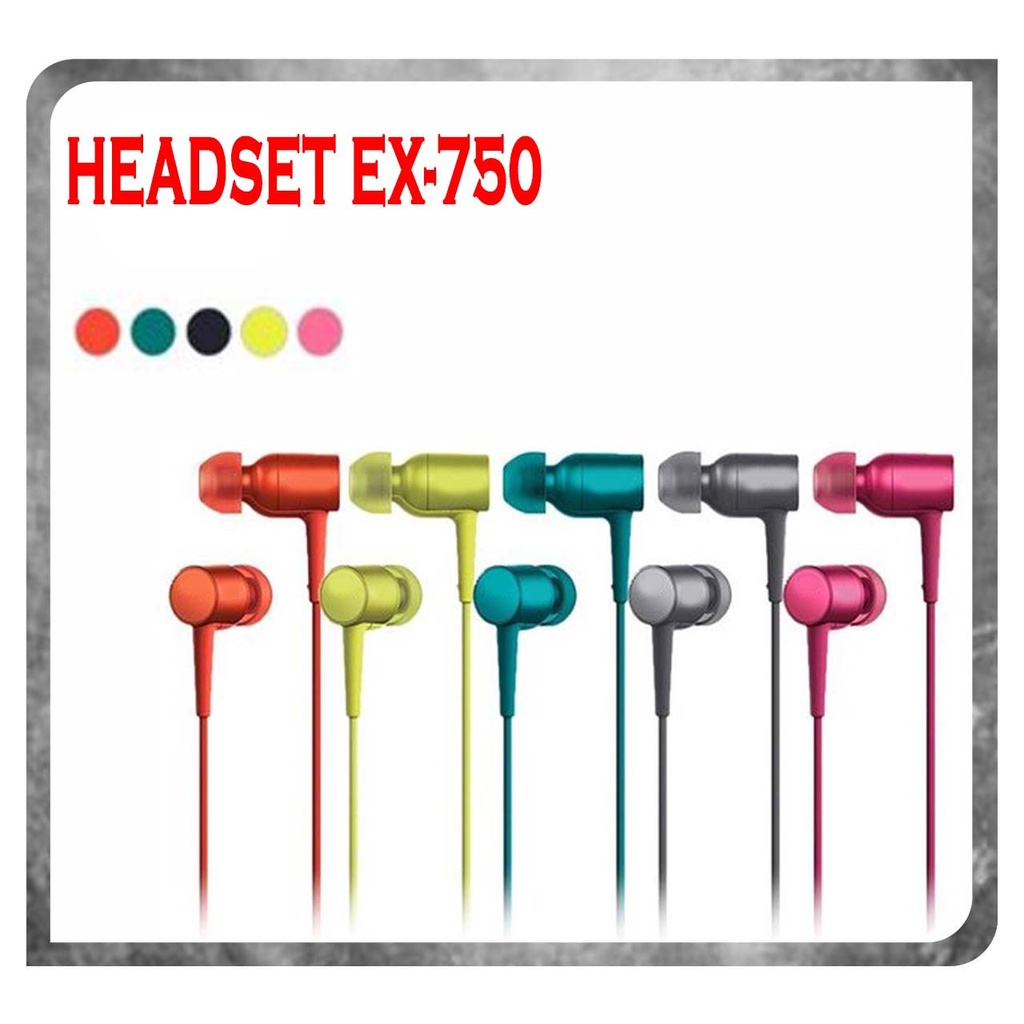 Headset EX750 Stereo Hear In Mega Bass With Mic At-022