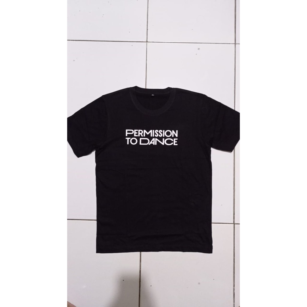 Kaos BTS permission to dance sablon depan