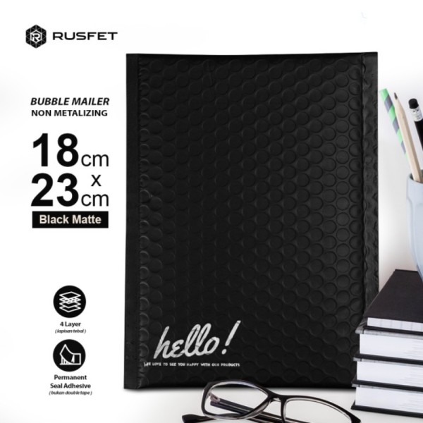 

AMPLOP BUBBLE MAILER - BUBBLE PACKING VARIAN POLOS NON METALIZED 18X23 - Hitam 18CM X 23CM