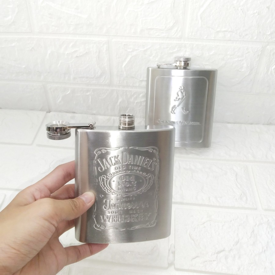 Botol Minuman Keras Hip Flask Stainless Steel