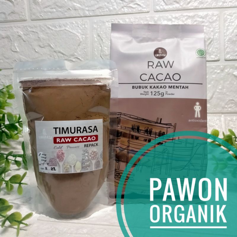 Timurasa RAW Cacao Powder 125g | Refill 60g Bubuk Coklat Cacao