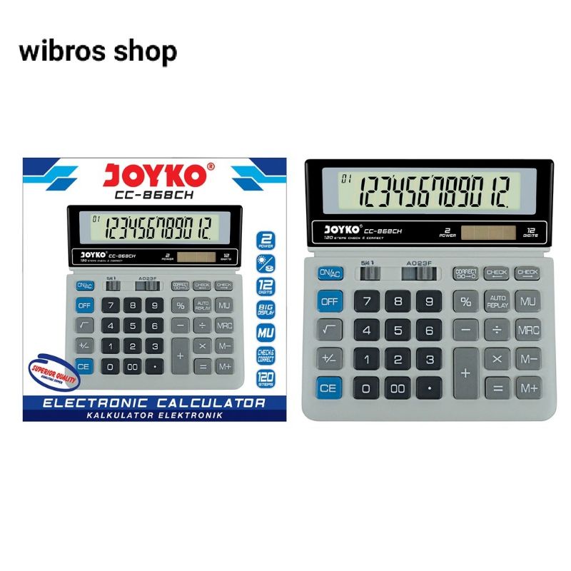

Calculator Kalkulator Joyko CC-868CH 12 Digits Check Correct s3269