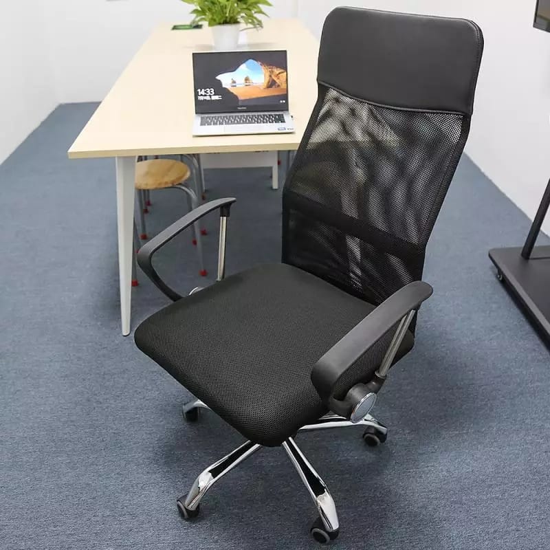 Kursi Kerja Kantor Staff Dengan Headrest Plus Bantal Murah Kursi Kantor Kursi Gaming Kursi Direktur-816 Black