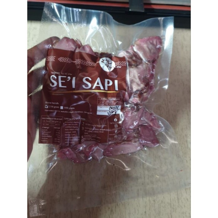 

Sei Sapi Seicow (Daging Sapi Asap) - 250gram, Asin - BARU