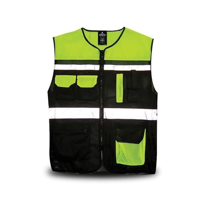 Rompi Inspector Gosave 6 Kantong Safety Vest Scotlite Jaring