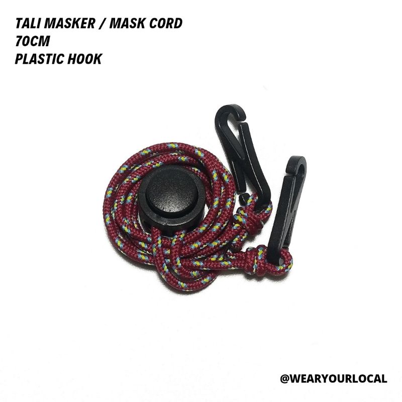 TALI MASKER MURAH / MASK STRAP DIY MERAH MAROON