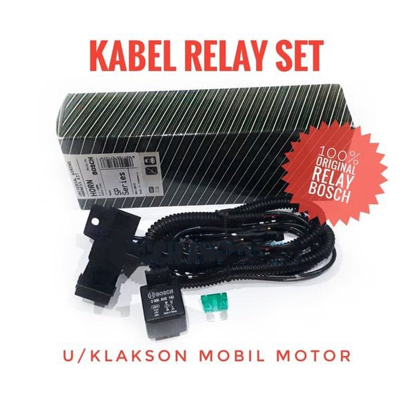 Kabel Set Relay Klakson MX 12V Universal Untuk Segala Macam Merk Klakson Bosch Hella Denso