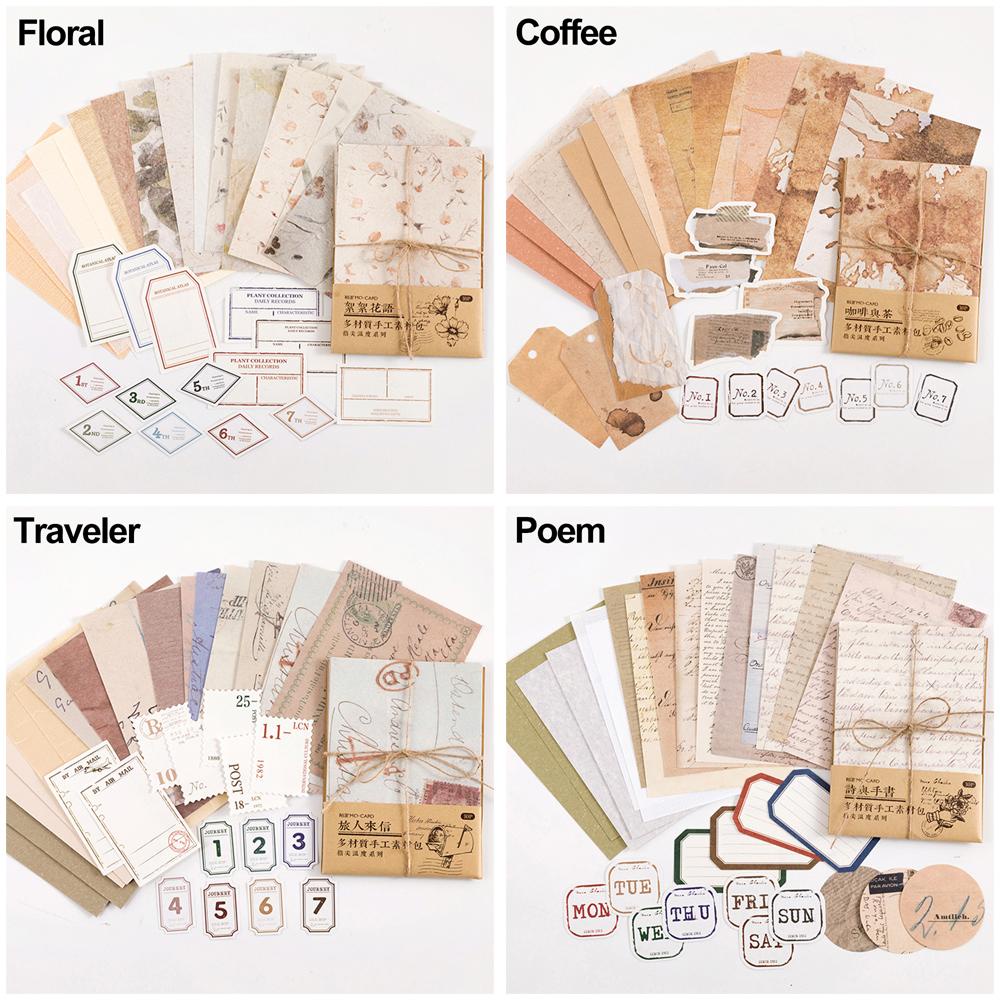 Preva 30PCS/Pack Kertas Scrapbooking Kado Jurnal Dekorasi Alat Tulis Latar Belakang Kolase