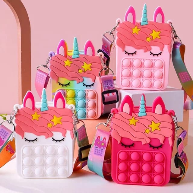 ♥TMALL88♥Slingbag Pop It Anak Pop It Jelly Bag Unicorn Fashion