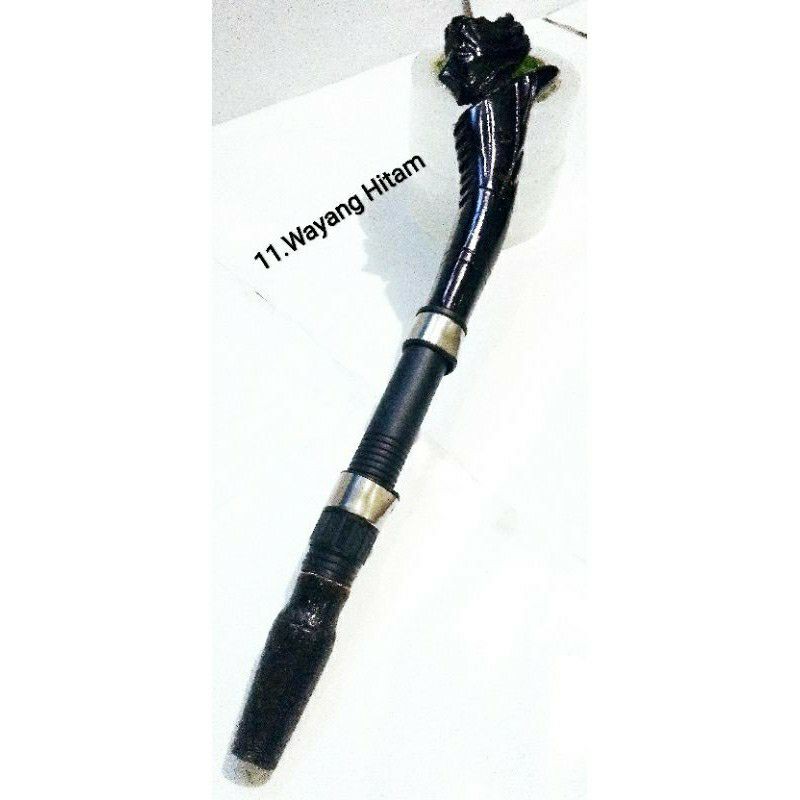 Pahul Gagang Joran Reel Ukir Motif Wayang Hitam