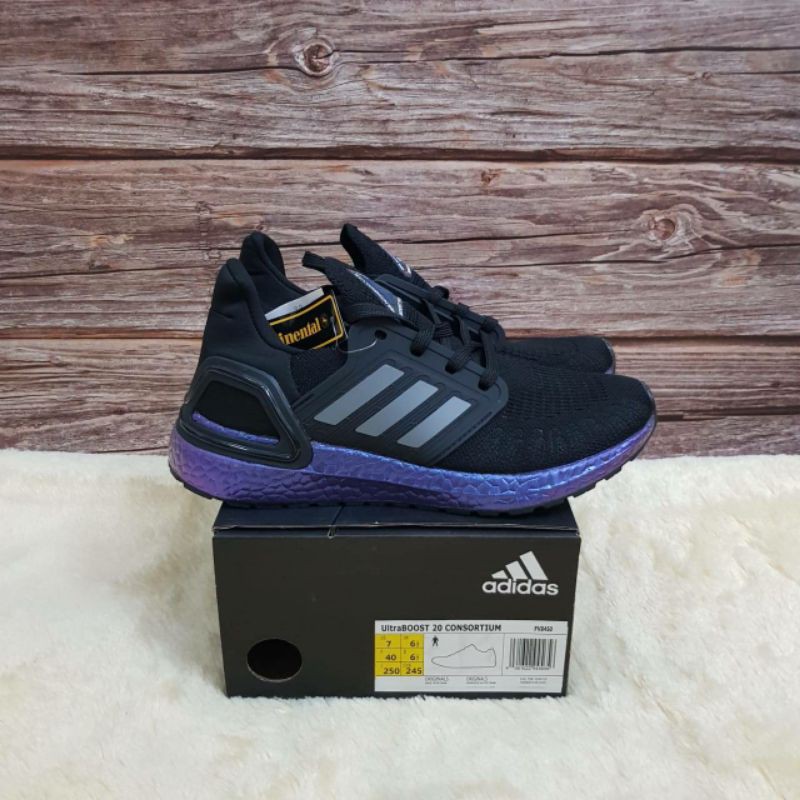 sepatu sneakers Adidas ultraboost 20 ISS black purple