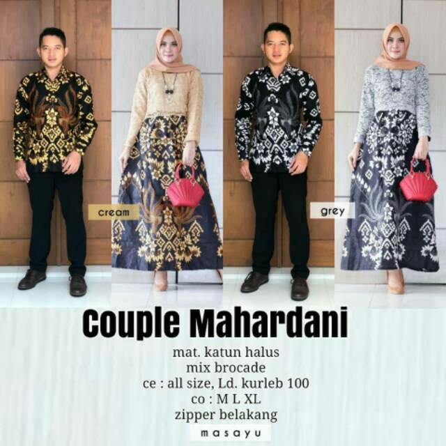 Diajeng Batik - Couple Sarimbit Gamis Brokat Mahardani