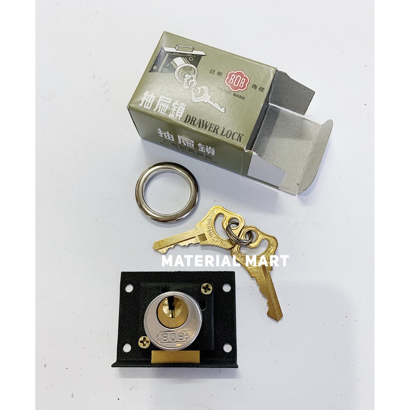 Kunci Lemari 808 Asli | Kunci Laci Etalase Meja Kerja | Drawer Lock | Material Mart