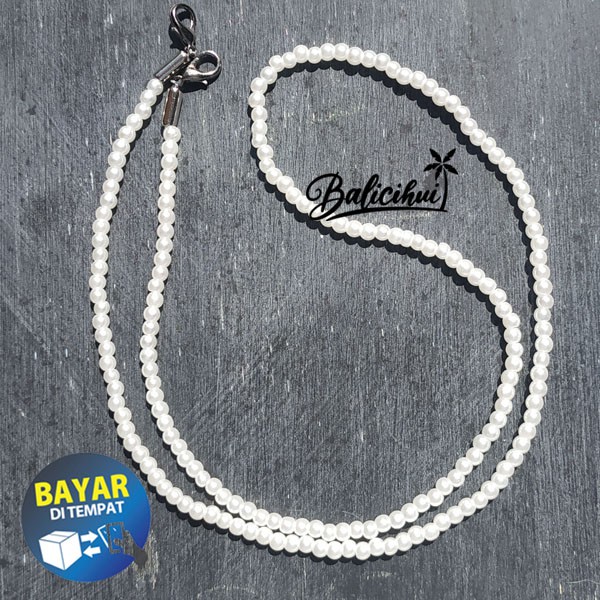 Balicihui Strap Masker Kalung Strap Masker Tali Masker Gantungan Masker Mutiara Kristal