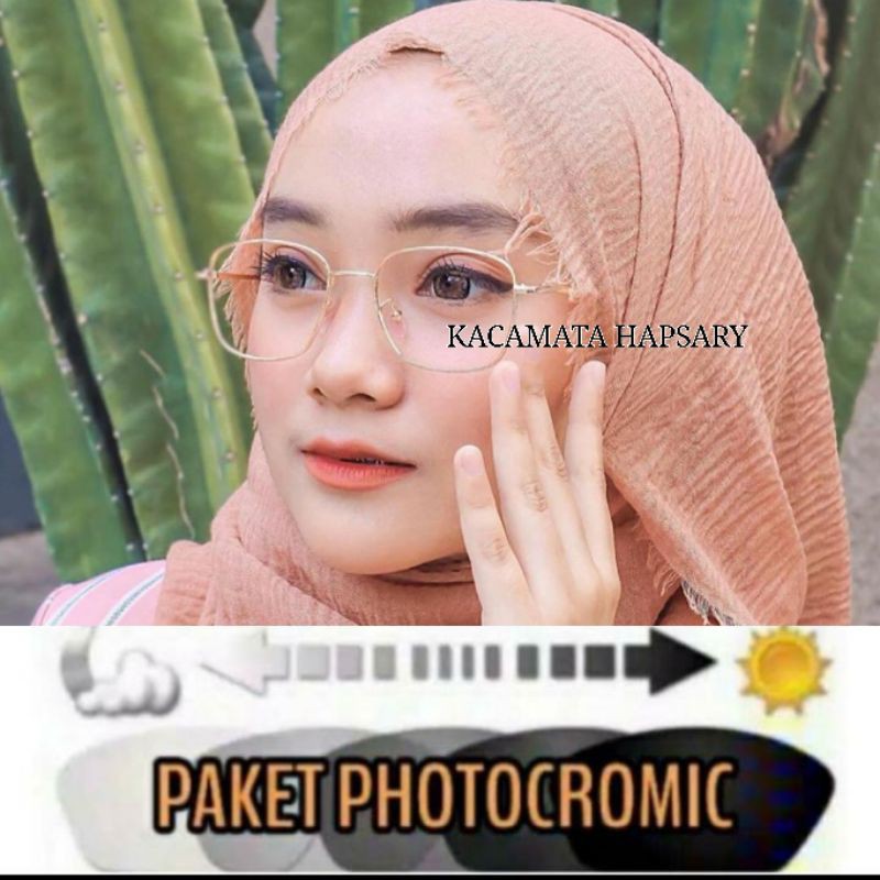 FRAME KACAMATA WANITA 8863 TERBARU | PAKET LENSA PHOTOCROMIC | KACAMATA MINUS | ANTI RADIASI