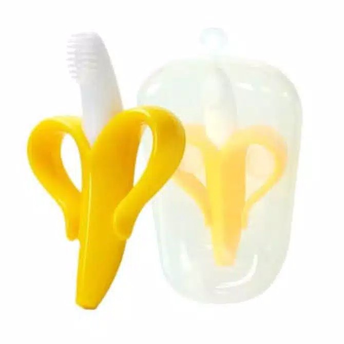 Teether Banana Gigitan Bayi BPA FREE Teether pisang Gigitan Pisang gigitan bayi karakter kemasan BOX