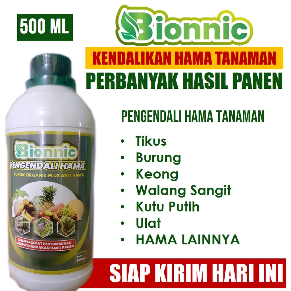 BIONNIC 500 ML Obat Hama Pembasmi Tikus, Keong & Burung Padi - Pupuk Hama Atasi Tikus Sawah, Keong &