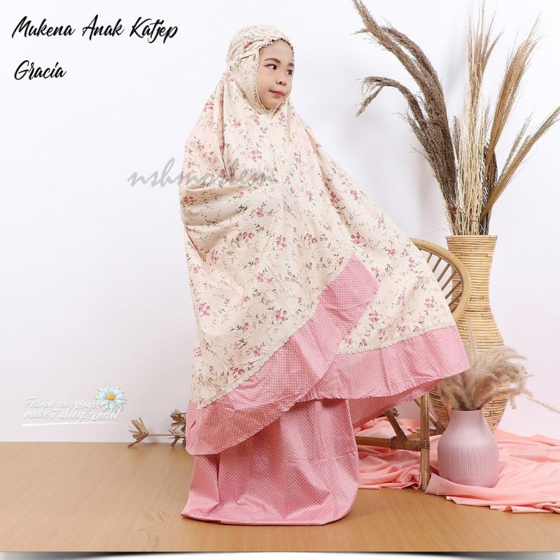 MUKENA CAUPLE IBU DAN ANAK KATUN JEPANG PREMIUM