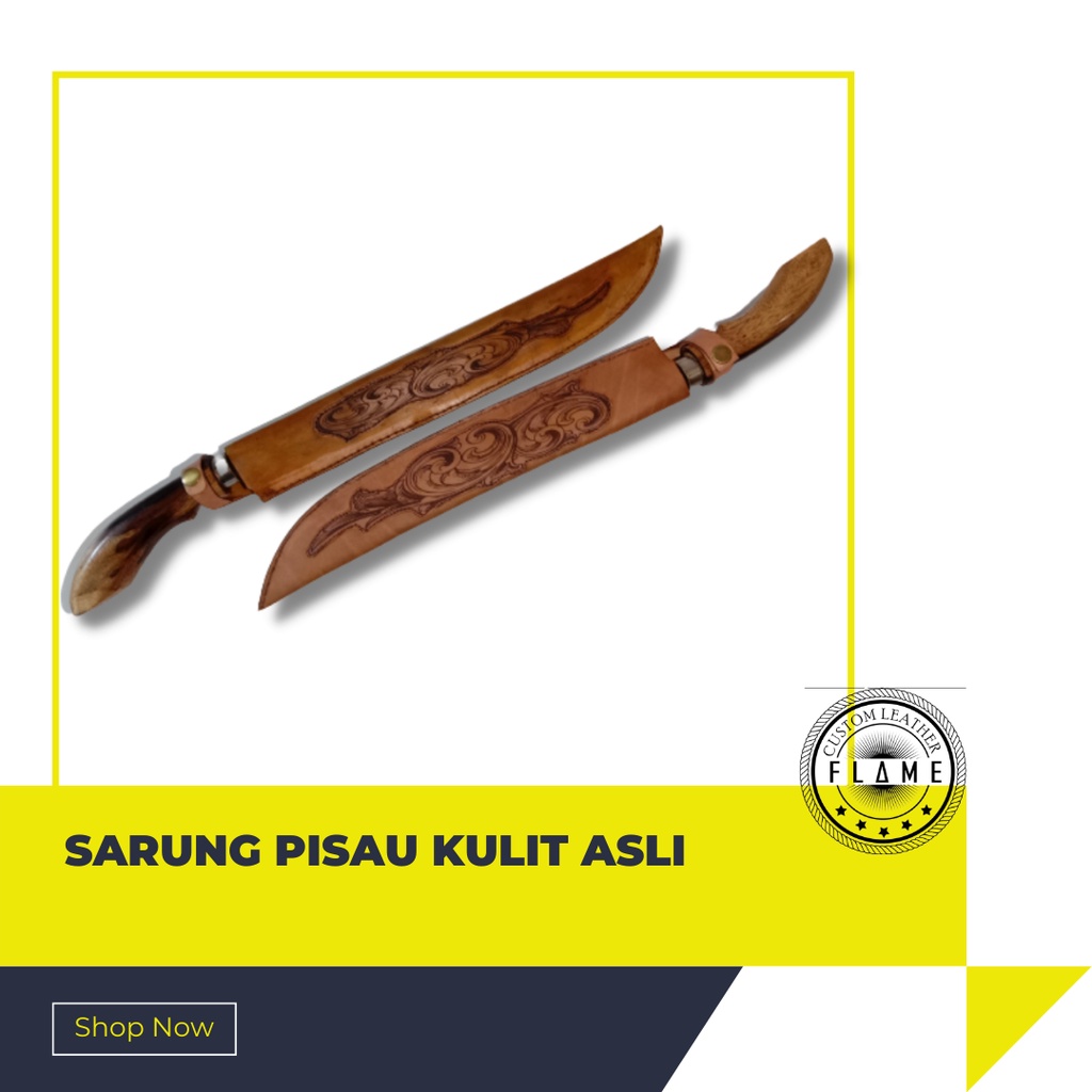 Sarung Golok Pisau Belati Kulit Sapi Asli