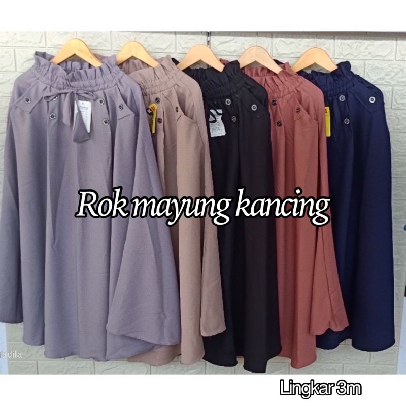 ROK BAWAHAN WANITA MAYUNG CRINKLE ADA SAKU ROK DAILY ROK SEKOLAH