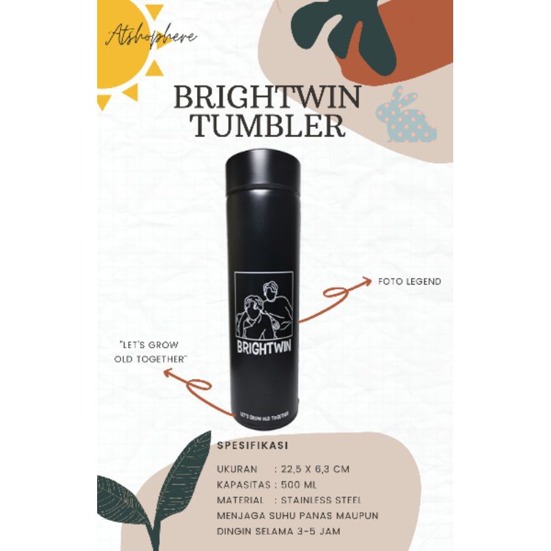 BRIGHTWIN TUMBLER TERMOS CETAK UV PRINT GRATIS FREEBIES