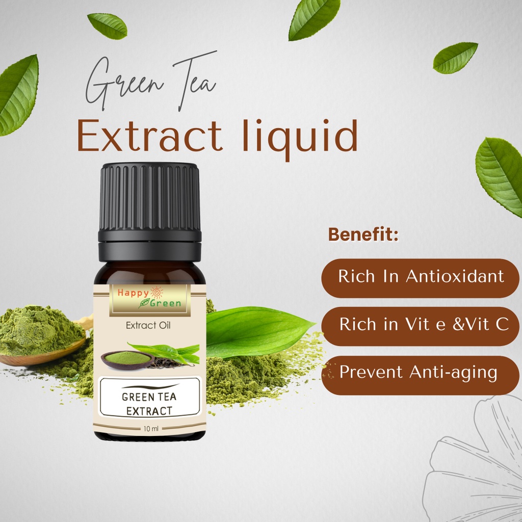 Happy Green Green Tea Liquid Extract - Ekstrak Teh Hijau 100% Natural